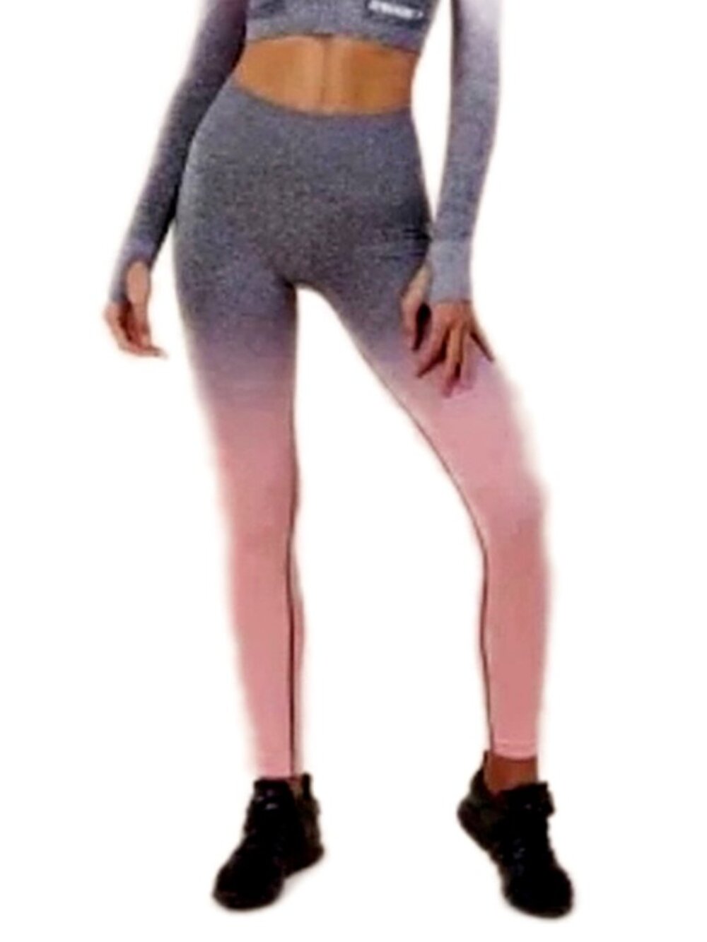 Gymshark Leggings Adapt Ombre Pink Gray Seamless Leggings size XS